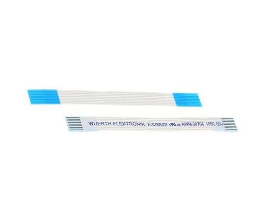 63-5077-50 Wurth Elektronik 6876 FFC Jumper Cable, 0.5mm Pitch, 8 Way, 50mm Cable Length, 500 mA, 60 V ac 687608050002