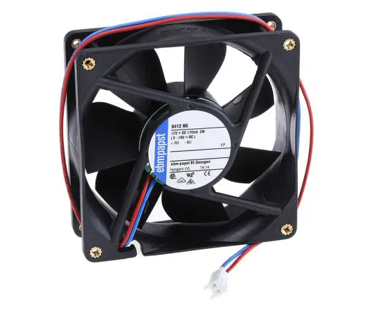 63-5096-73 ebm-papst 8400N Series Axial Fan, 80 x 80 x 25mm, 69m³/h, 2W, 12 V dc 8412NG-RS0