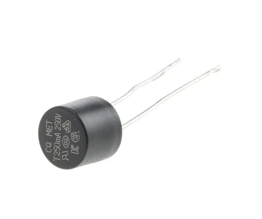 63-5081-93 RS PRO 250mA Radial Non-Resettable Wire Ended F***, 250V 767-5171