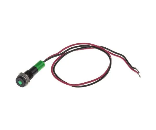 63-4978-06 RS PRO Green Indicator, 24 V dc, 6mm Mounting Hole Size, Lead Wires Termination, IP67 700-1877