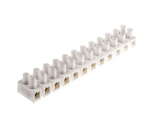 63-4984-40 RS Pro Non-F***d Terminal Block, 12 Way/Pole, Screw Down Terminals, 4 AWG, PP, 400 V 703-3824
