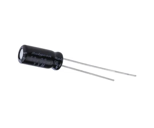 63-4986-76 Rubycon 22μF 50V dc Aluminium Electrolytic Capacitor, Through Hole 5 (Dia.) x 11mm +105°C 5mm 2mm 50YXM22MEFC5X11