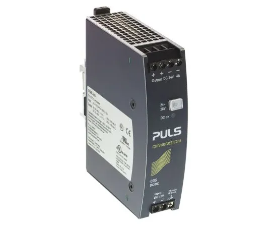 63-5057-69 PULS DIMENSION-CD 96W Isolated DC-DC Converter DIN Rail Mount, Voltage in 8.4 → 16.2 V dc, Voltage out 24V dc CD5.243