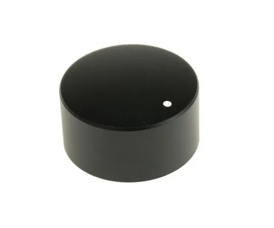 63-5092-21 RS Potentiometer Knob, Push-On Type, 29.8mm Knob Diameter, Black, Splined Shaft Type, 6mm Shaft 777-7331