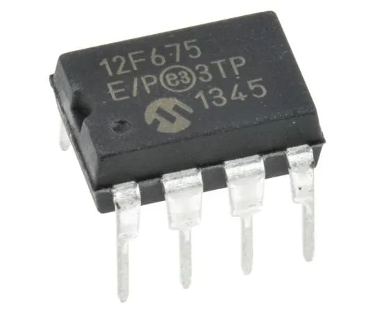 63-4963-79 Microchip PIC12F675-E/P, 8bit PIC Microcontroller, 20MHz, 1024 x 14 words, 128 B Flash, 8-Pin PDIP PIC12F675-E/P