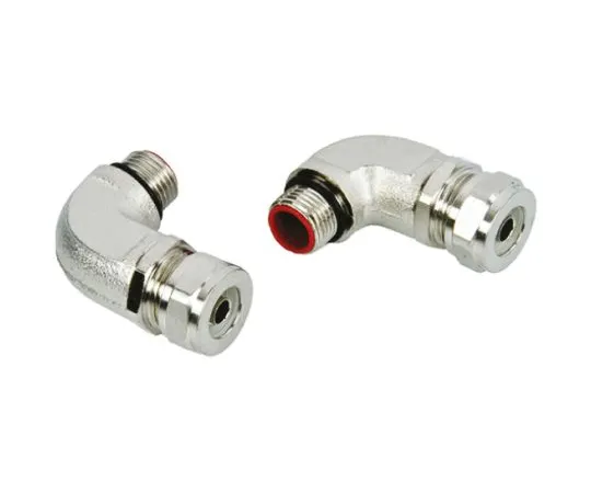 63-6551-48 Adaptaflex 90° Adapter Cable Conduit Fitting, Brass Silver Nickel Plated 12mm nominal size IP67 M16 SPL12/M16/90 X 5