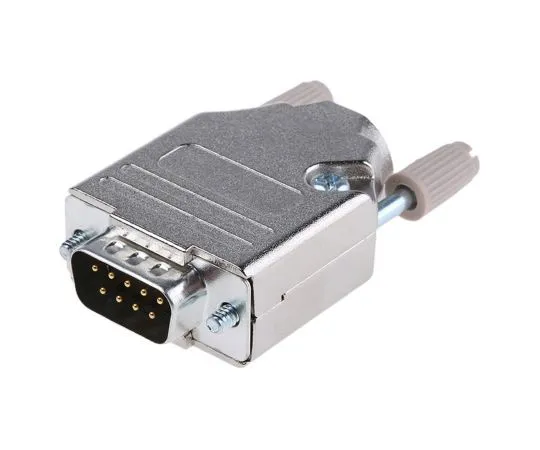 63-5080-68 9 Way D-Sub Plug Connector Kit With Assembly, Contact Insert, D-sub Plug Connector, Full Metal Jack Screws, Hood, UNC MHDTZK9-DM9P-K