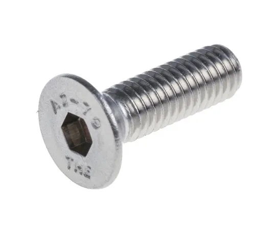 63-6568-49 RS PRO M6 x 20mm Hex Socket Countersunk Screw Plain Stainless Steel 171-900