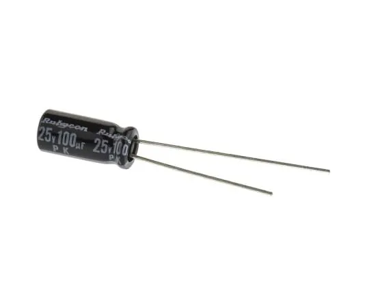 63-5078-51 Rubycon 100μF 25V dc Aluminium Electrolytic Capacitor, Through Hole 5 (Dia.) x 11mm +85°C 5mm 2mm 25PK100MEFC5X11