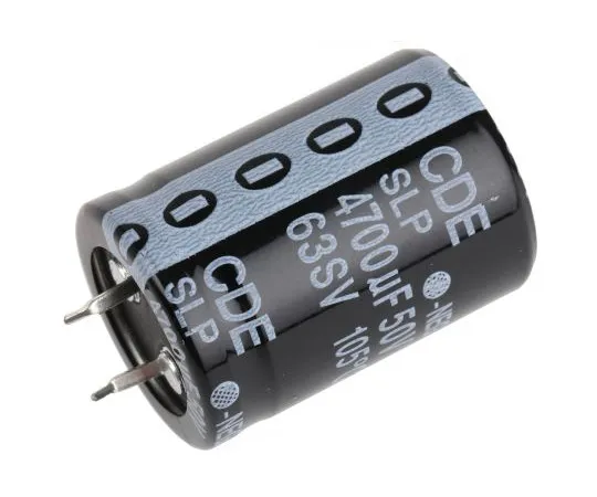 63-5048-86 Cornell-Dubilier 4700μF 50V dc Aluminium Electrolytic Capacitor, Through Hole 25 (Dia.) x 35mm +105°C 25mm 10mm SLP472M050C5P3