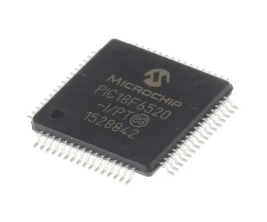 63-4975-82 Microchip, 8bit PIC Microcontroller, 40MHz, 1.024 kB, 32 kB Flash, 64-Pin TQFP PIC18F6520-I/PT