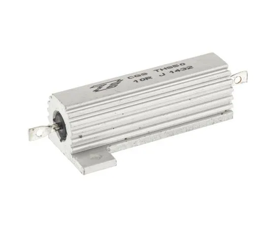63-5061-40 TE Connectivity THS50 Series Aluminium Ho***d Solder Lug Wire Wound Panel Mount Resistor, 10Ω ±5% 50W THS5010RJ