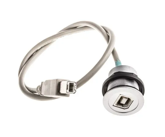 63-5080-57 HARTING Female USB B to Male USB B USB Extension Cable, 0.5m 9454521910