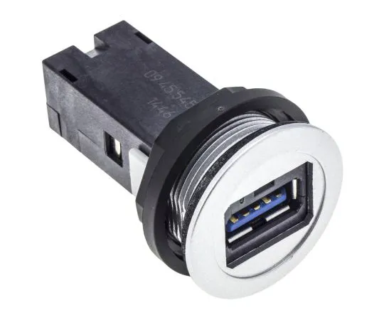 63-5080-56 Harting har-Port Series, Panel Mount, Version 3.0 USB Connector, Receptacle 9454521902