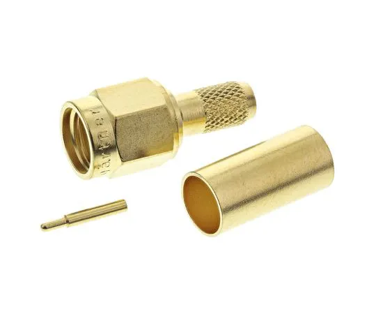 63-5002-06 Telegartner Straight 50Ω Cable Mount SMA Plug, Crimp Termination RG142 B/U, RG223/U, RG400/U J01150A0031