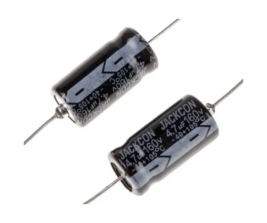 63-4989-73 RS PRO 4.7μF 160V dc Aluminium Electrolytic Capacitor, Through Hole 8 (Dia.) x 16mm +105°C 8mm 16mm 707-6360