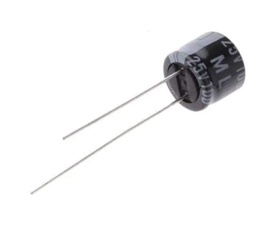 63-4986-50 Rubycon 100μF 25V dc Aluminium Electrolytic Capacitor, Through Hole 8 (Dia.) x 7mm +105°C 8mm 3.5mm 25ML100MEFC8X7