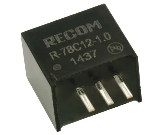 63-5043-90 Recom Switching Regulator, 15 → 42V dc Input, 12V dc Output, 1A R-78C12-1.0
