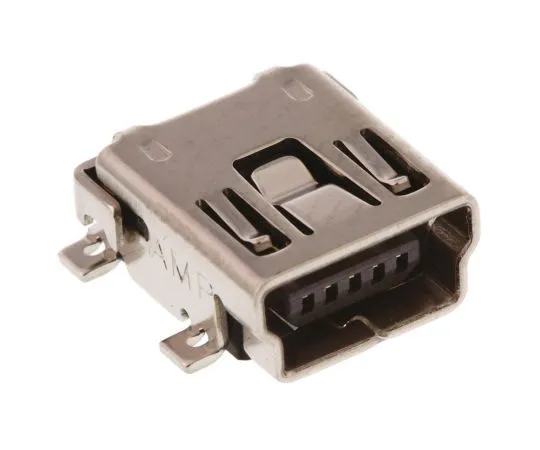63-5013-69 TE Connectivity Right Angle, SMT Mount, Version 2.0 Type B Mini USB Connector, Receptacle 1734035-2