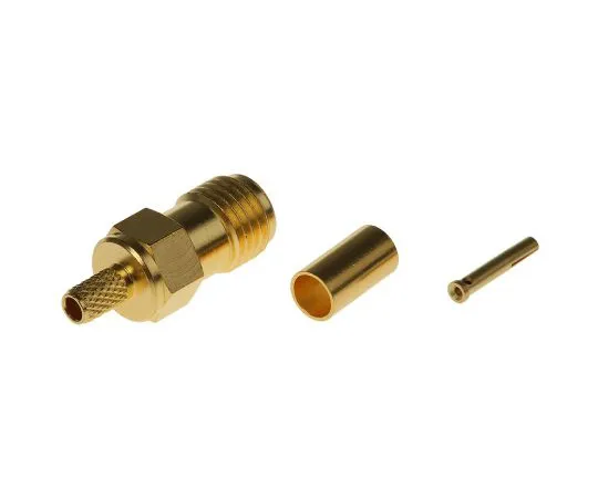 63-5002-09 Telegartner Straight 50Ω Cable Mount SMA Connector, Crimp Termination RG174/U, RG188 A/U, RG316/U J01151A0051