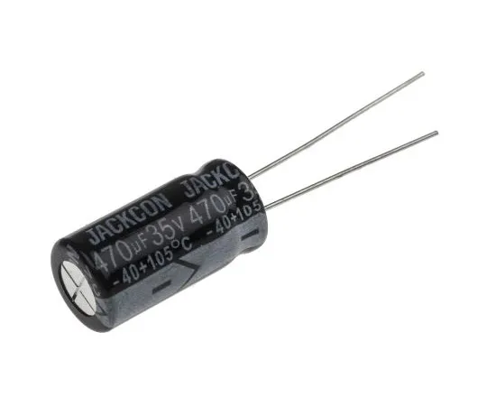 63-4998-26 RS PRO 470μF 35V dc Aluminium Electrolytic Capacitor, Through Hole 10 (Dia.) x 20mm +105°C 10mm 5mm 20mm 711-1299