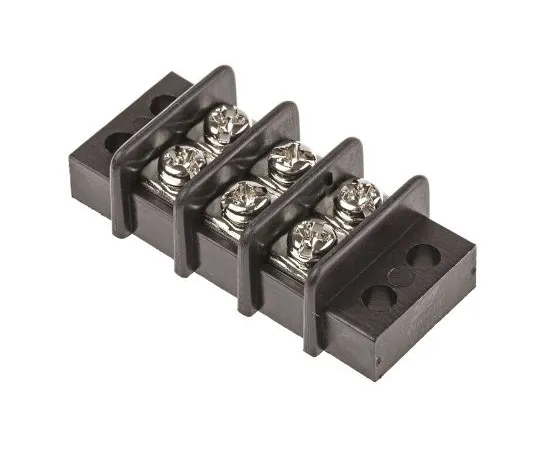 63-5078-40 RS Pro Non-F***d Terminal Block, 3 Way/Pole, Screw Terminals, 12 AWG Free Hanging, Panel Mount, Polyamide, 750 V 763-8129