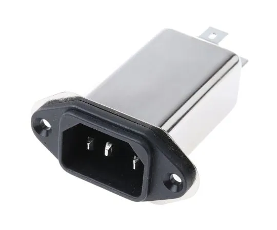 63-4992-82 Male C14 IEC Filter Panel Mount,Faston,Rated At 6A,250 V ac Operating Frequency DC to 400Hz FN9233UF2-6-06