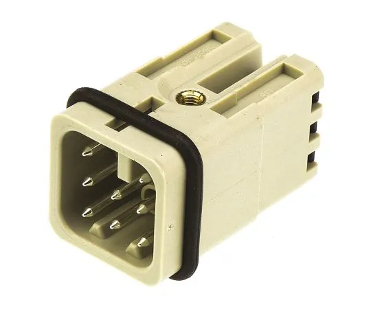 63-4980-57 Han D Series Quick Lock Connector, Male, 8 Way, 10A, 120 V 9360082632