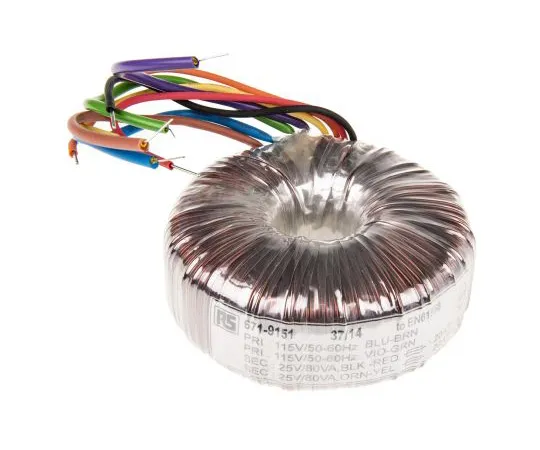 63-4937-65 2 Output Toroidal Transformer, 160VA, 2 x 25V ac 671-9151