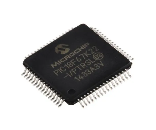 63-5009-25 Microchip, 8bit PIC Microcontroller, 64MHz, 128 kB Flash, 64-Pin TQFP PIC18F67K22-I/PTRSL