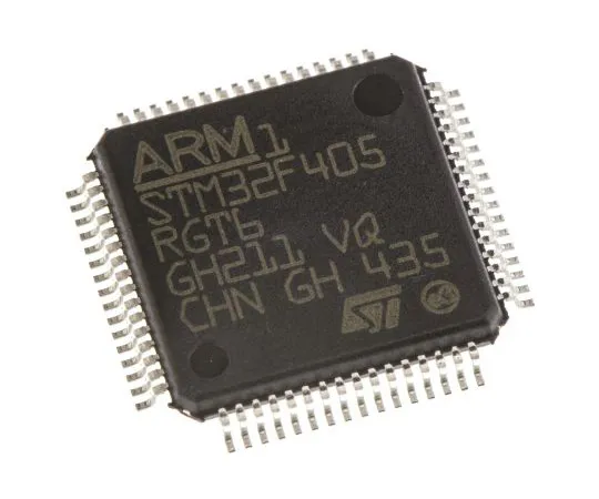 63-5050-83 STMicroelectronics, 32bit ARM Cortex M4F Microcontroller, 168MHz, 1.024 MB Flash, 64-Pin LQFP STM32F405RGT6