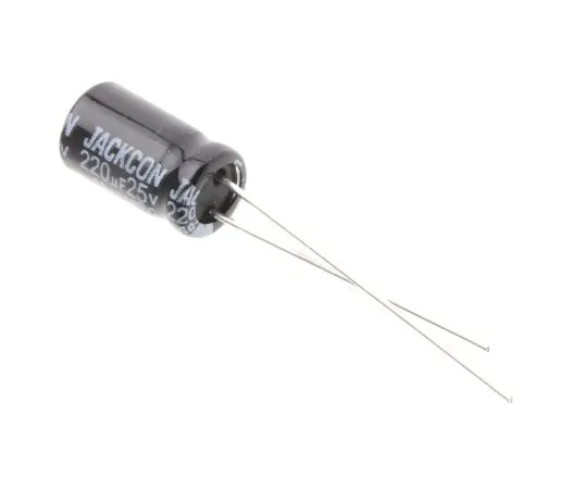 63-4998-05 RS PRO 220μF 25V dc Aluminium Electrolytic Capacitor, Through Hole 6 (Dia.) x 11mm +105°C 6mm 2.5mm 11mm 711-1097