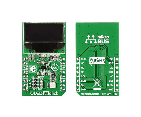 63-5161-18 MikroElektronika MIKROE-1649, OLED W click OLED Display Add On Board With SSD1306 MIKROE-1649