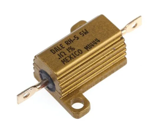 63-4957-34 Vishay RH005 Series Aluminium Ho***d Axial Wire Wound Panel Mount Resistor, 100mΩ ±1% 7.5W RH005R1000FE02