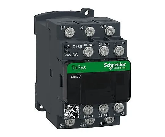 63-5130-07 Schneider Electric 3 Pole Contactor, 18 A, 24 V dc Coil, TeSys D, 3NO, 15 kW LC1D186BL
