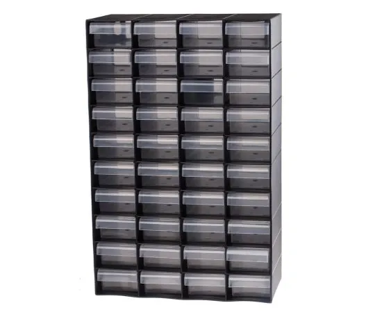 63-5159-73 RS Pro Black, Plastic 40 Drawer Unit, 420mm x 270mm x 130mm 877-6812