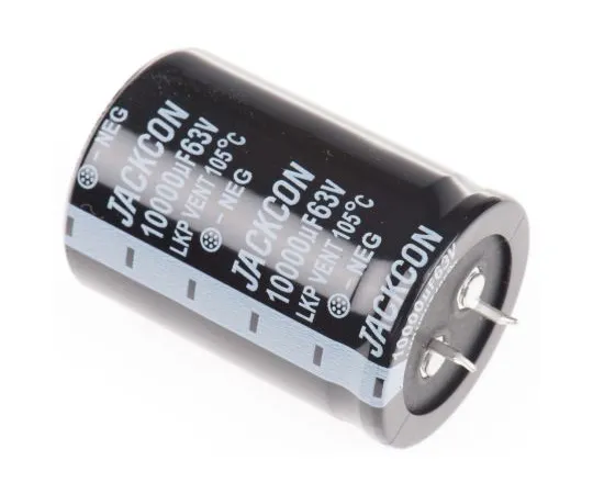 63-4987-77 RS PRO 10000μF 63V dc Aluminium Electrolytic Capacitor, Through Hole 35 (Dia.) x 50mm +105°C 35mm 10mm 50mm 706-3477
