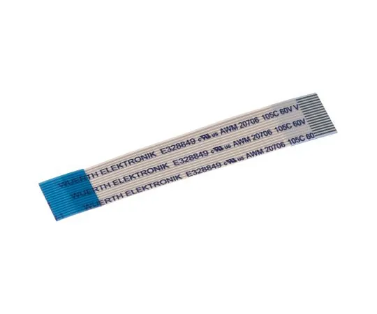 63-5077-76 Wurth Elektronik 6877 FFC Jumper Cable, 0.5mm Pitch, 8 Way, 200mm Cable Length, 500 mA, 60 V ac 687708200002