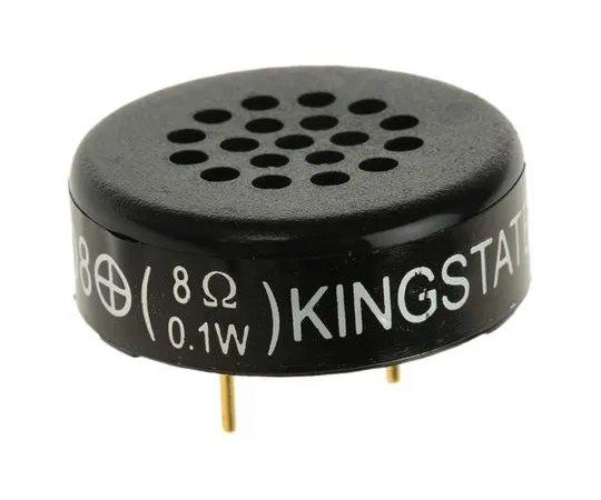 63-5082-17 RS PRO 8Ω 0.1W Miniature Speaker 23mm Dia. , 6.4mm Lead Length 23 x 8.4mm (LxWxD) 767-5373