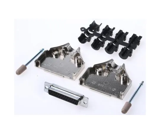 63-5080-74 25 Way D-Sub Socket Connector Kit With Assembly, Contact Insert, D-sub Socket Connector, Full Metal Jack Screws, Hood, MHDTZK25-DB25S-K