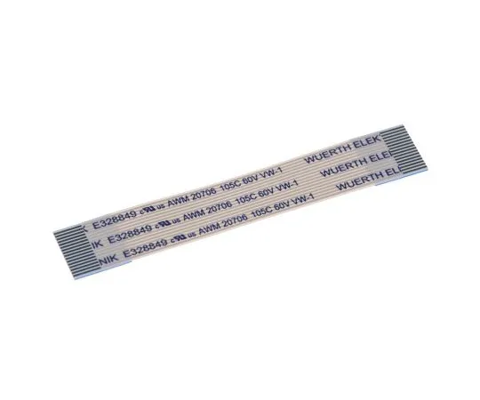 63-5077-60 Wurth Elektronik 6876 FFC Jumper Cable, 0.5mm Pitch, 16 Way, 50mm Cable Length, 500 mA, 60 V ac 687616050002