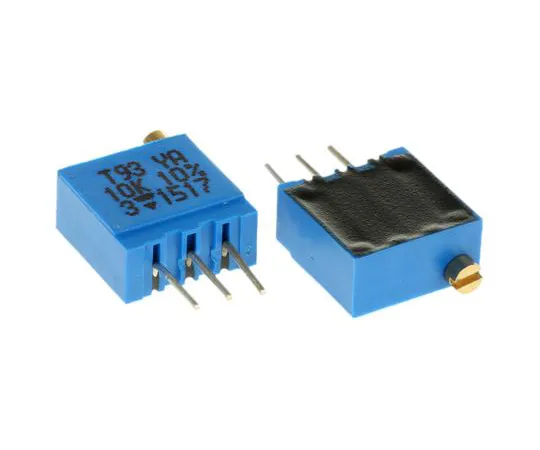 63-5103-19 10kΩ Through Hole Trimmer Potentiometer 0.5W Top Adjust Vishay T93 Series T93YA103KT20