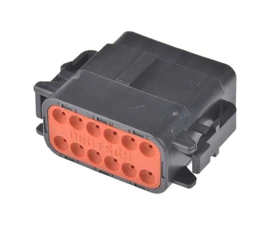 63-5025-69 Deutsch DTM Series, 2 Row 12 Way Plug Connector, with Crimp Termination Method DTM0612SB