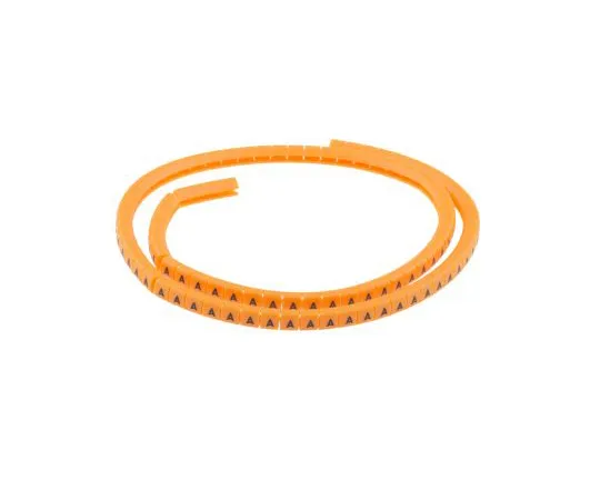 63-5125-98 RS PRO Snap On Cable Marker, Pre-printed A Black on Orange 3 → 3.4mm Dia. Range 812-1284