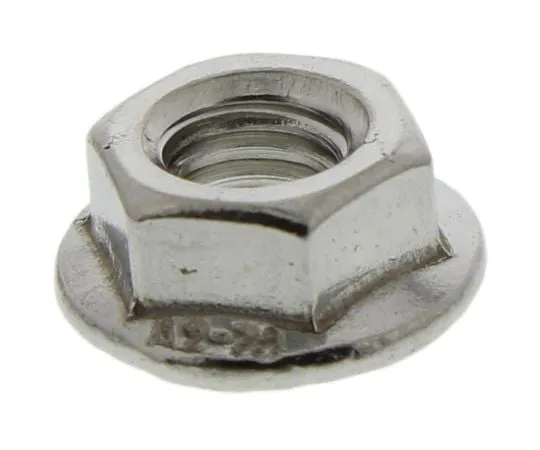 63-5028-05 14.2mm Plain Stainless Steel Hex Flanged Nut, M6, A2 304 725-9669