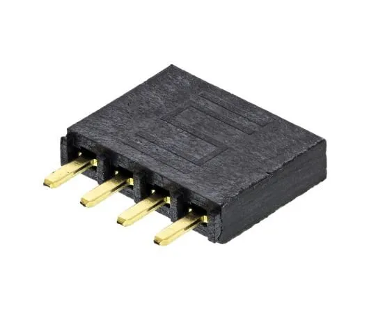 63-5080-20 Samtec SSW Series 2.54mm Pitch 4 Way 1 Row Straight PCB Socket, Through Hole, Solder Termination SSW-104-01-G-S