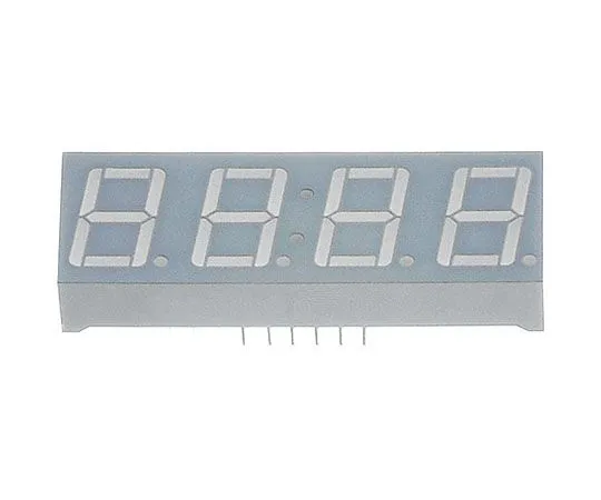 63-5155-61 CC56-21SURKWA Kingbright 4 Digit 7-Segment LED Display, CC Red 72 mcd RH DP 14.2mm CC56-21SURKWA