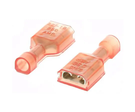 63-4996-28 TE Connectivity Ultra-Fast .250 Series Red Insulated Crimp Receptacle, 6.35 x 0.81mm, 0.3mm² to 0.8mm², 22AWG to 18AWG, 2-520184-4