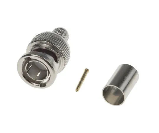 63-5039-48 RS Pro Straight 75Ω Cable Mount BNC Connector, Plug, Nickel, Crimp Termination, BELDEN 1694A 738-5862