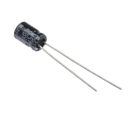 63-4989-57 RS PRO 100μF 10V dc Aluminium Electrolytic Capacitor, Through Hole 5 (Dia.) x 7mm +105°C 5mm 2mm 7mm 707-5799